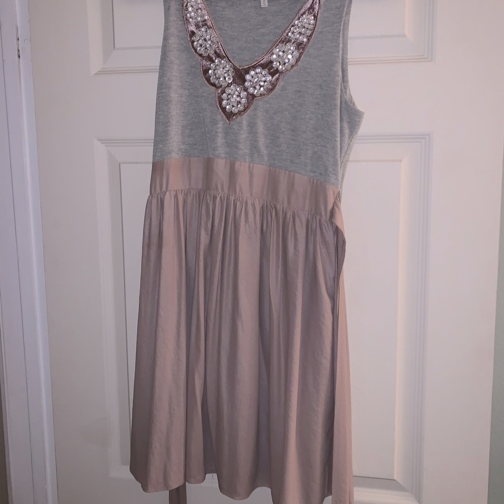 Semi formal short dress with embellishments